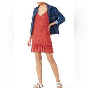 The fifth label red dress with white spots